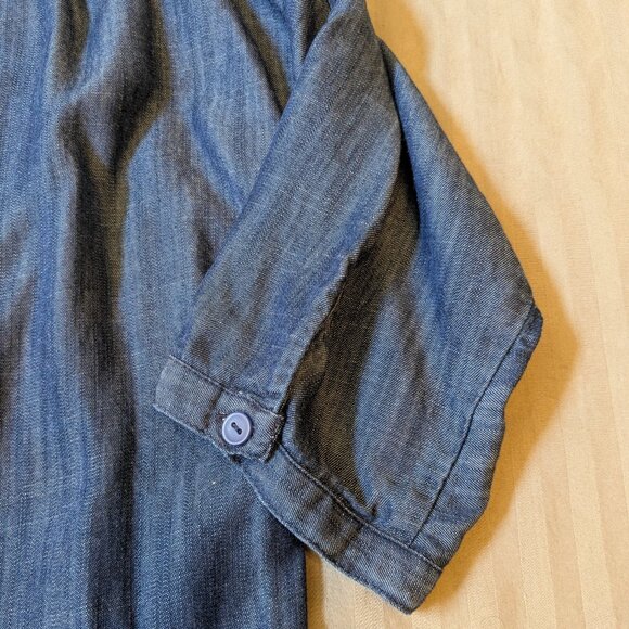 Coldwater Creek Chambray Shirt with Jeweled Collar Size 14 - Picture 7 of 11